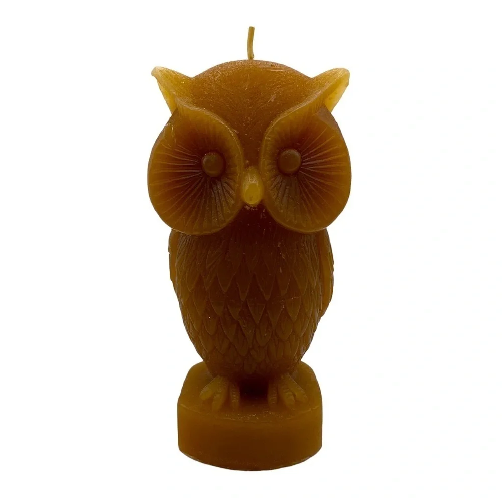 Vintage Owl Candle